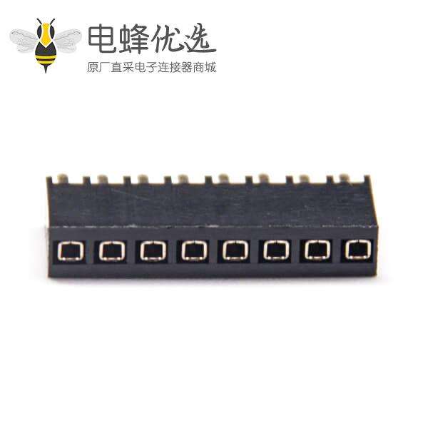 2.54U型排母8孔180度单排插板H6.8mm 2pcs