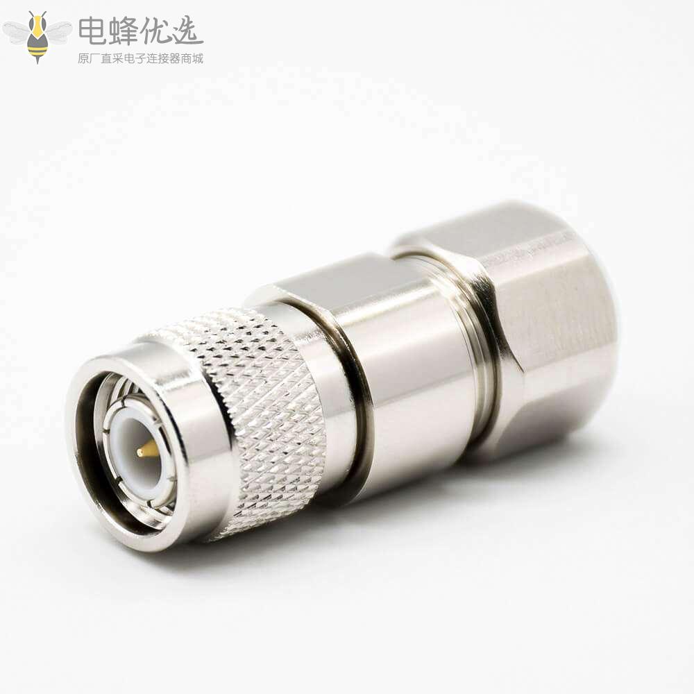TNC射频连接器50&Omega;直式公头标准组装接头旋接螺丝锁镀镍接线LMR400