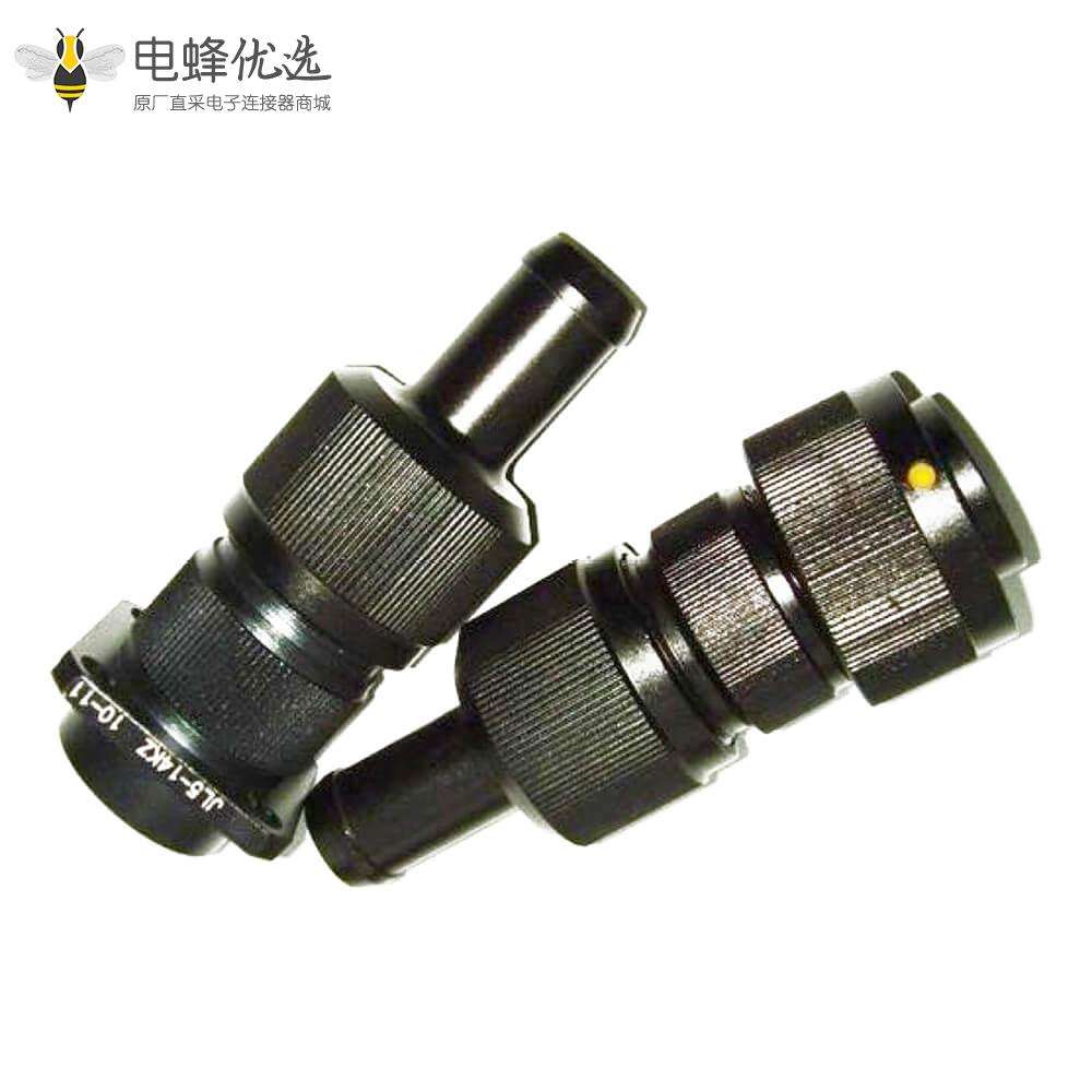 铁路机车连接器公插头JL14芯牵引连接器卡扣连接焊接美标直式