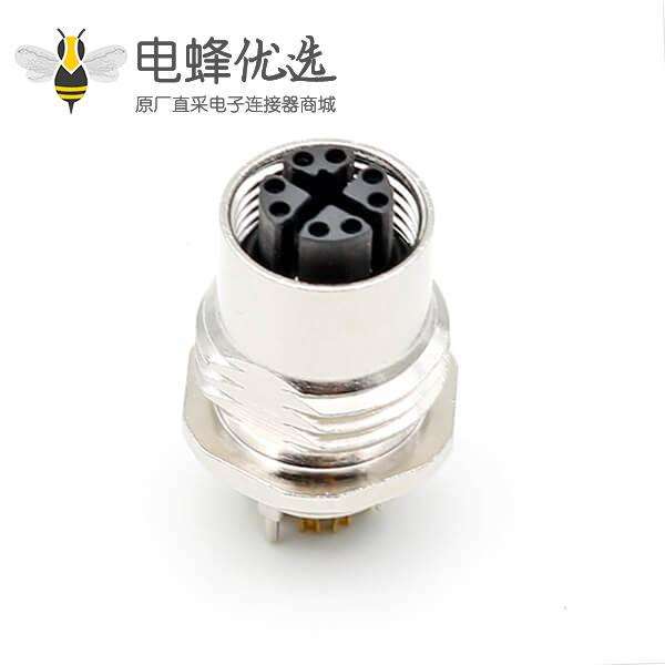 m12底孔直径多大?8芯航空插头m12连接器性能参数