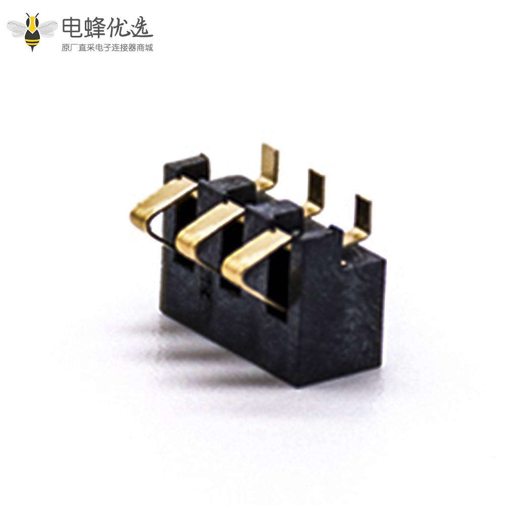 弹片电池3芯PCB板安装2.5MM间距手机电池连接器