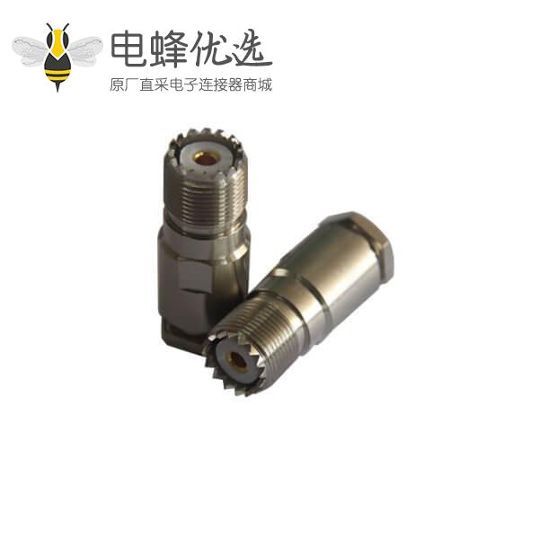 射频同轴连接线直式螺母连接UHF连接器母头
