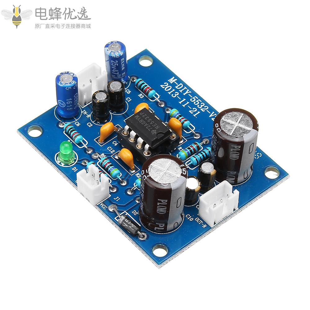 NE5532_DC_12_35V功放板OP_AMP_HIFI前置放大器信号蓝牙功放板