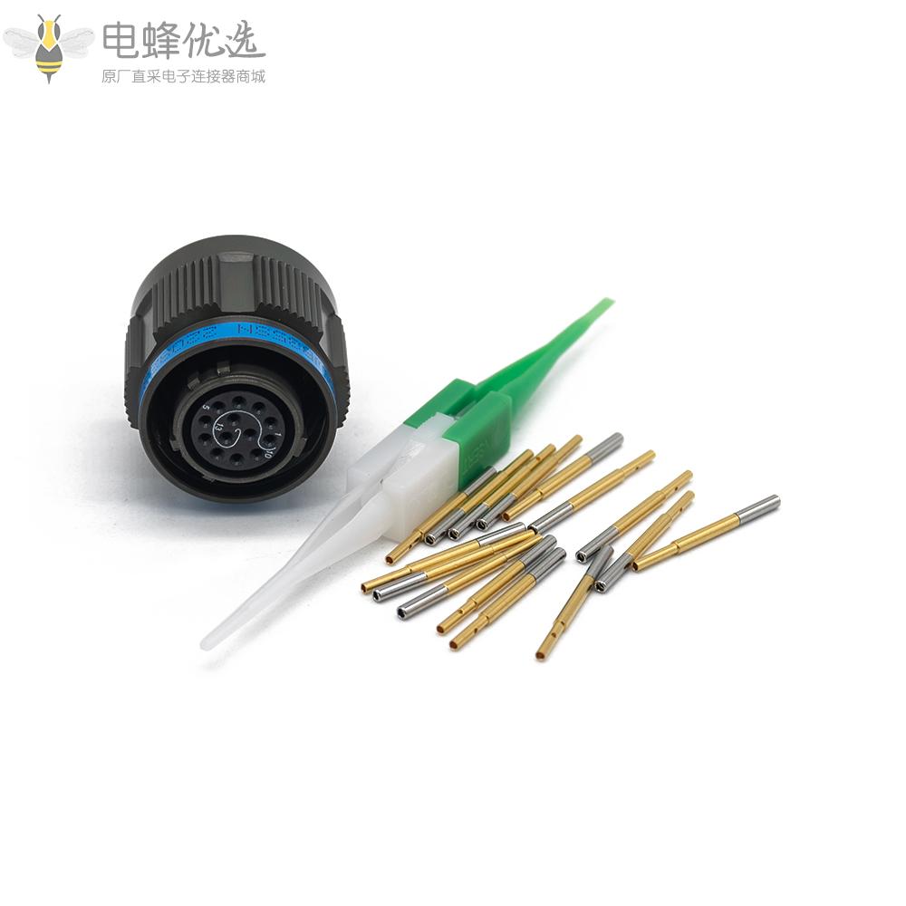 D38999连接器13芯N键位11号壳体带孔母插头